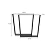 2x Industrial Steel Table Legs Stand Feet Trapezium X A Sandglass Shape Frame UK