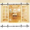 10FT Double Door Splicing Arrow Type Carbon Steel Barn Door Hanging Rail UK