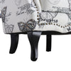 Butterfly Velvet Armchair Wingback Tub Chairs Padded Leisure Sofa Living Room UK