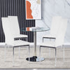 Small Round Glass Dining Table Breakfast Kitchen Living Room Office Furniture