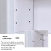 Double Glass Doors Wall Cabinet Storage Cupboard Hanging Organizer Shelves Shelf