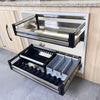 Pull Out Kitchen Basket Slide Out Storage Basket Cupboard Stainless Steel Drawer