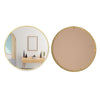 Large Gold Round Wall Mirror Vanity Bathroom Glass Circle Metal Frame Decor 50cm