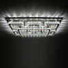 Modern XL Living Room Lamp LED Celling Light Crystal Pendant Chandelier Square