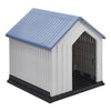 Large Plastic Dog Kennel Pet House Weatherproof Indoor Outdoor Animal Shelter