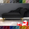 Chaise Lounge Chesterfield Sofa Black Accent Chair Lucian Tufted Longue