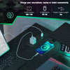 L Shaped Desk with LED Lights Reversible Corner Gaming Desk with Storage