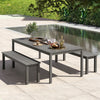 Outdoor Bench 2-3 People Weatherproof Seating Garden Bench Grey