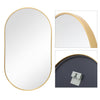 Wall Mounted Bathroom Mirror Cosmetic Makeup Shaving Mirror HD Glass Metal Frame