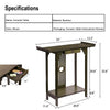 Large Wooden Hallway Console Table Entry Side Display Desk Industrial Wood Table