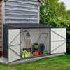 GYMAX 193 x 86 CM Metal Outdoor Storage Shed Snap-on Structures