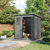 Plastic Wood Effect Large Plastic Garden Outdoor Storage Shed for Tool Equipment