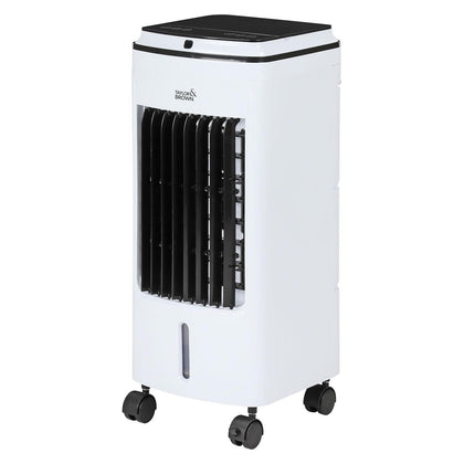 80W Mobile Air Cooler Fan Evaporative 3 Speed Portable Ice Cooling Humidifier 4L