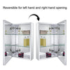 UK Bathroom Mirror Cabinet Wall Mount Vanity Mirror Shatter-proof Cosmetic Stand