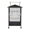 Metal Bird Cage Play Top Rolling Parrot Cage with Stand for Cockatiel Parakeets