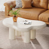 Modern White Coffee Table Irregular Cloud-Shaped Coffee Table for Living Room