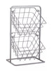 Industrial Kitchen 2 Tier Distressed Paintwork Style Wire Storage Baskets Grey