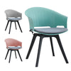 4Pcs Plastic Cushioned Chairs Accent Desk Chairs Home Restaurant Dining Chairs