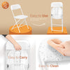 6 Pcs Folding Chair Foldable Computer Party Meeting Room Home Office Chair White