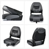 Set of 2 Folding Low-Back Boat Chair Ergonomic Fishing Yacht Seat with Strap