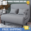 Folding Double/Single Fabric Sofa Bed Chair Sleep Lounge Sleeper Leisure Guest