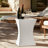 FATIVO Concrete Side Table Square Terrazzo Coffee Table Weather-Resistant Porch
