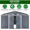 Metal Galvanized Steel Garden Shed Outdoor Bike Storage House Tool Sheds Roof