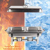 11L Stainless Steel Buffet Server Chafing Dish Food Warmer 2 Tray With Lid Hook