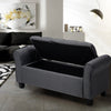 Linen Upholstered Ottoman Stool Bed End Chair Storage Box Side Window Bench Seat