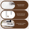 Modern TV Unit Stand Cabinet Sideboard with Drawer Storage & Open Shelves White
