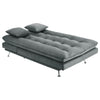 Click-Clack Recliner Large Velvet Sofa Bed Adjustable Couch Double Sleeper Chair