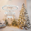 K9 Crystal 3-Rings Chandelier LED Lamp Pendant Lights Ceiling Light cool white