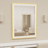 Oversize Anti-Fog LED Bathroom Mirror with Illuminated Lights Elegant Gold Edge