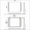 Illuminated Bathroom Mirror with LED Lights Wall Mounted Touch Sensor 500x700mm
