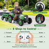Kids Ride on Tractor with Remote Control & Music-Dark Green