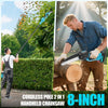 2 IN 1 Pole Chainsaw Cordless Long Reach Cutter Pruner Saw 2 Batteries & Charger