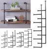 Wall Mounted Floating Shelf Pipe Metal Rack Industrial Pipe Shelf Bracket 1 Pair