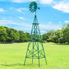 8 FT Ornamental Windmill All-Weather Metal Wind Mill Decorative Weathervane