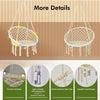 Macrame Hammock Chair Hanging Swing Seat W/ Colorful LED Lights Indoor Outdoor