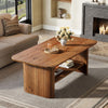 Solid Wood Coffee Table for Living Room, 47.24" Rectangle Center Table for Home