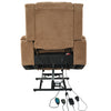Electric Recliner Chair Cinema Sofa Armchair with Massage & Heat Function Brown