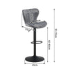 2x 360° Swivel Bar Stools Velvet Gas Lift Chairs Kitchen Pub Chair