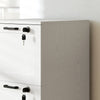 3-Drawer File Filing Cabinet Lockable Compact Size for A4 Letter White