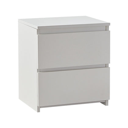 2 Drawers White Bedside Cabinet Storage Nightstand Bedroom Chest Of Drawers