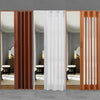 PVC Wood Effect Folding Door Internal Accordion Concertina Sliding Door Divider
