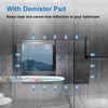 Round Bathroom Mirror with Bluetooth 3 LED Lights Illuminated Demister