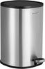 STAINLESS STEEL SILVER KITCHEN BATHROOM TOILET RUBBISH PEDAL BIN 5L