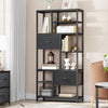 7 Tier Bookcase Bookshelf with Drawer Shelving Unit Storage Rack for Living Room