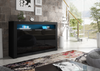 155cm Modern TV Unit Sideboard Cabinet | Black High Gloss Doors | Free LED