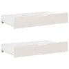 Bed Frame with Drawers White90x200 Solid Wood Pine O9W6